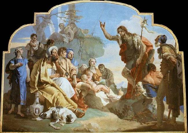 Giovanni Battista Tiepolo John the Baptist Preaching oil painting image